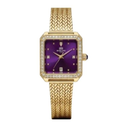 Roscani ROSWS155K2 Purple Dial Gold Stainless Steel Strap Analog Women Watch